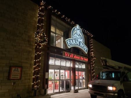 Commercial Christmas Light Installation by We Install Christmas Lights, London Ontario